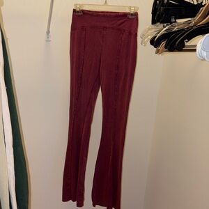 Urban Outfitters Deep Red Flare Pants